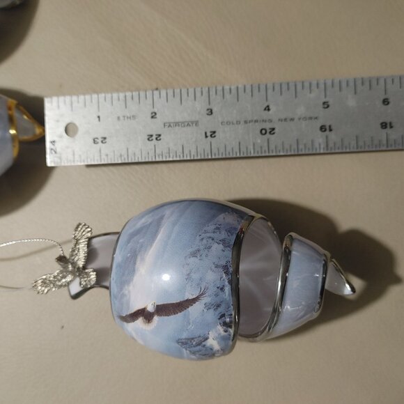 Eagle Ornaments Bradford Editions Heirloom Porcelain Certificate Of Authenticity - Picture 3 of 11